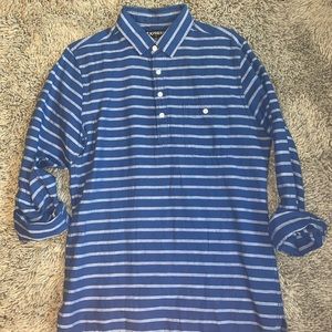 Express Men’s Small 14-14.5 Half Button Down